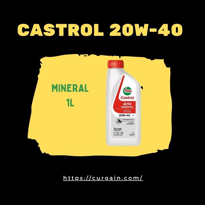 Castrol Activ Essential 20W-40 Mineral Motorcycle Engine Oil (1L)